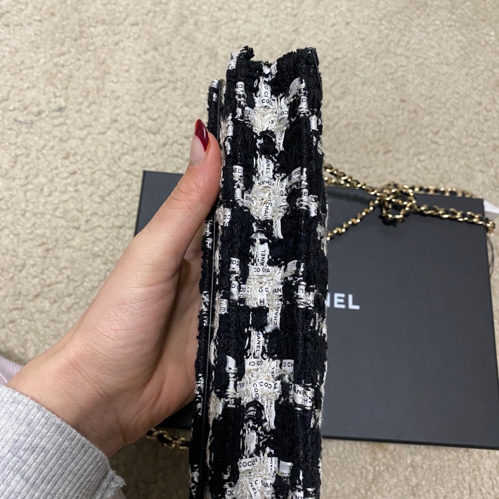 Chanel Tweed Houndstooth Ribbon Woc - Picture 3 of 14